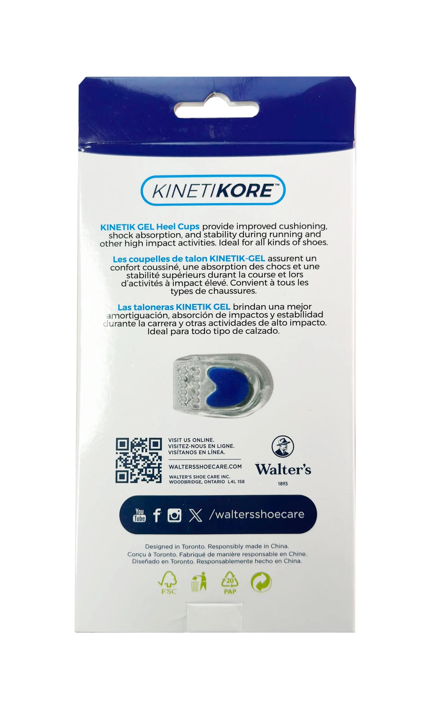 Kinetikore Gel Heel Cup - Walters Shoe Care