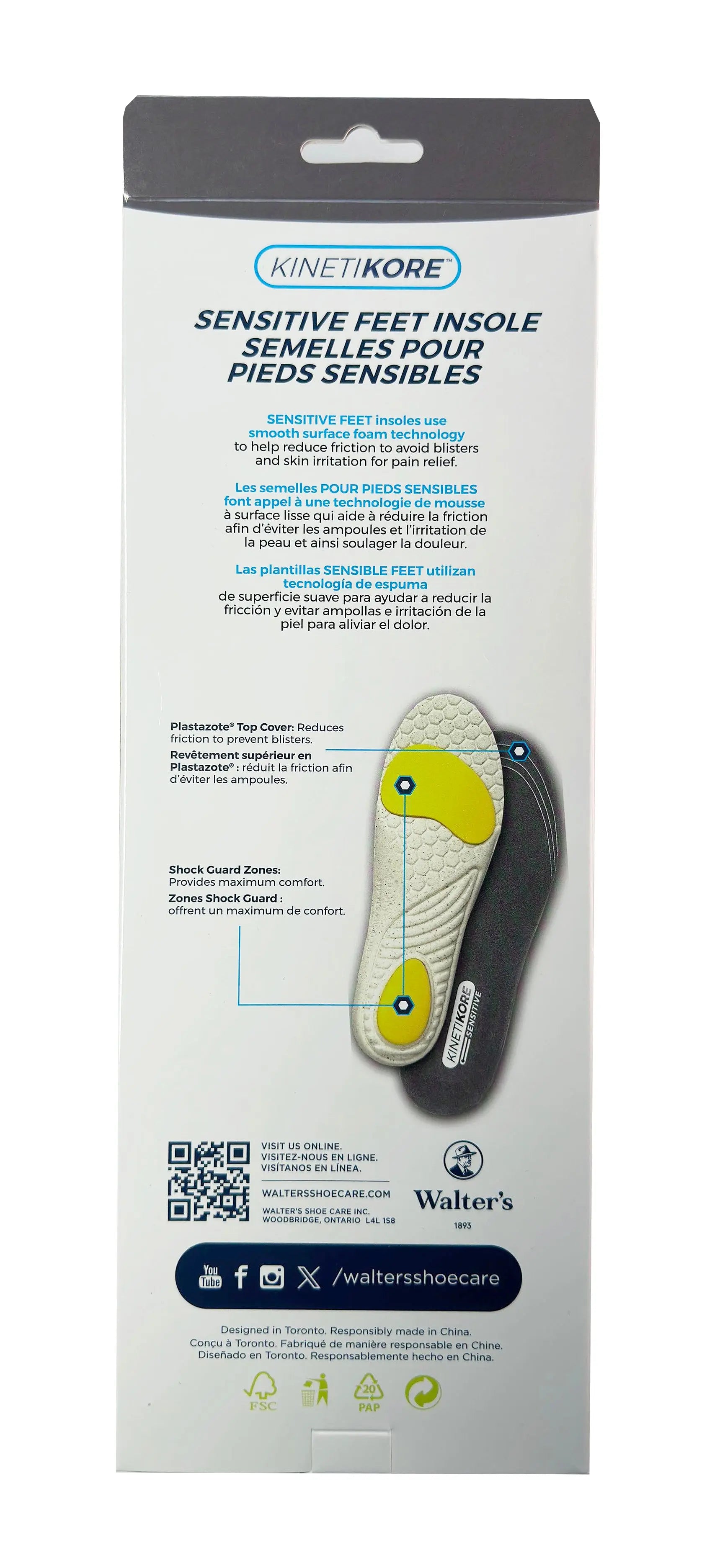 Kinetikore Sensitive Feet Insole Walters Shoe Care