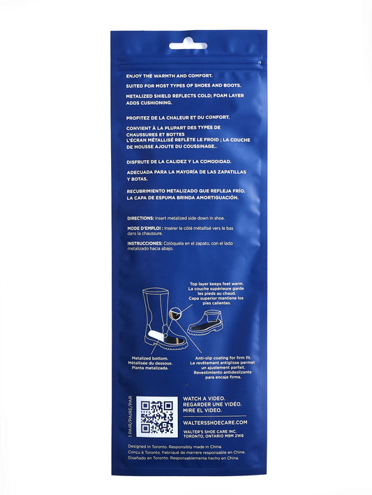 Walter’s Winter Wool Insoles – Breathable Wool Top and Foam Mid‑Layer for Extra Foot Warmth in Winter