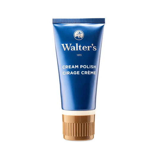 Walter's Leather Cream Polish with Natural Carnauba Wax - 50g dark brown Shoe Polish for Smooth Leather