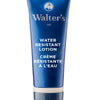 Walter's water resistant lotion. Blue bottle.