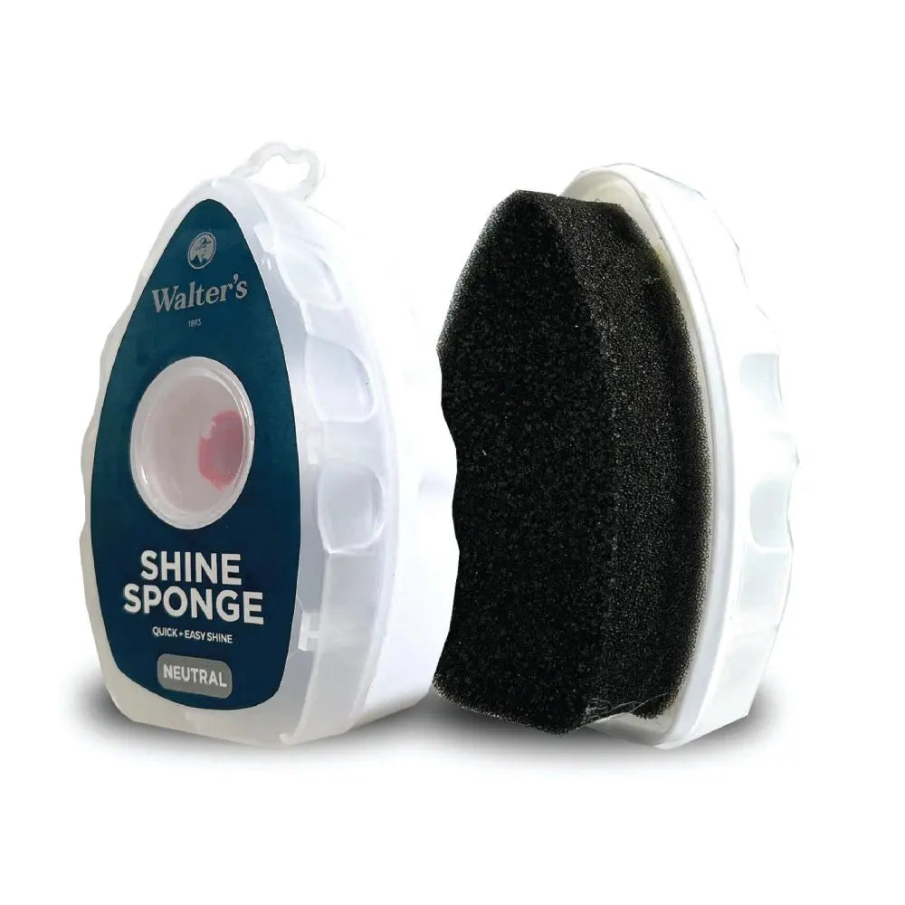 Walter's Shoe-Shine Sponge - Instant Shoe Shine with Built-in Self-Polishing Applicator for Smooth Leather