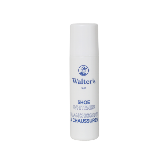 Walter's shoe whitener to instantly restores brightness and covers scuffs, scrapes, and discoloration