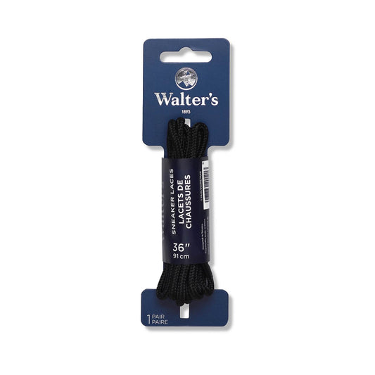 Walter’s Athletic Lace – Durable Black Shoelaces for Athletic Shoes and Everyday Wear-36''