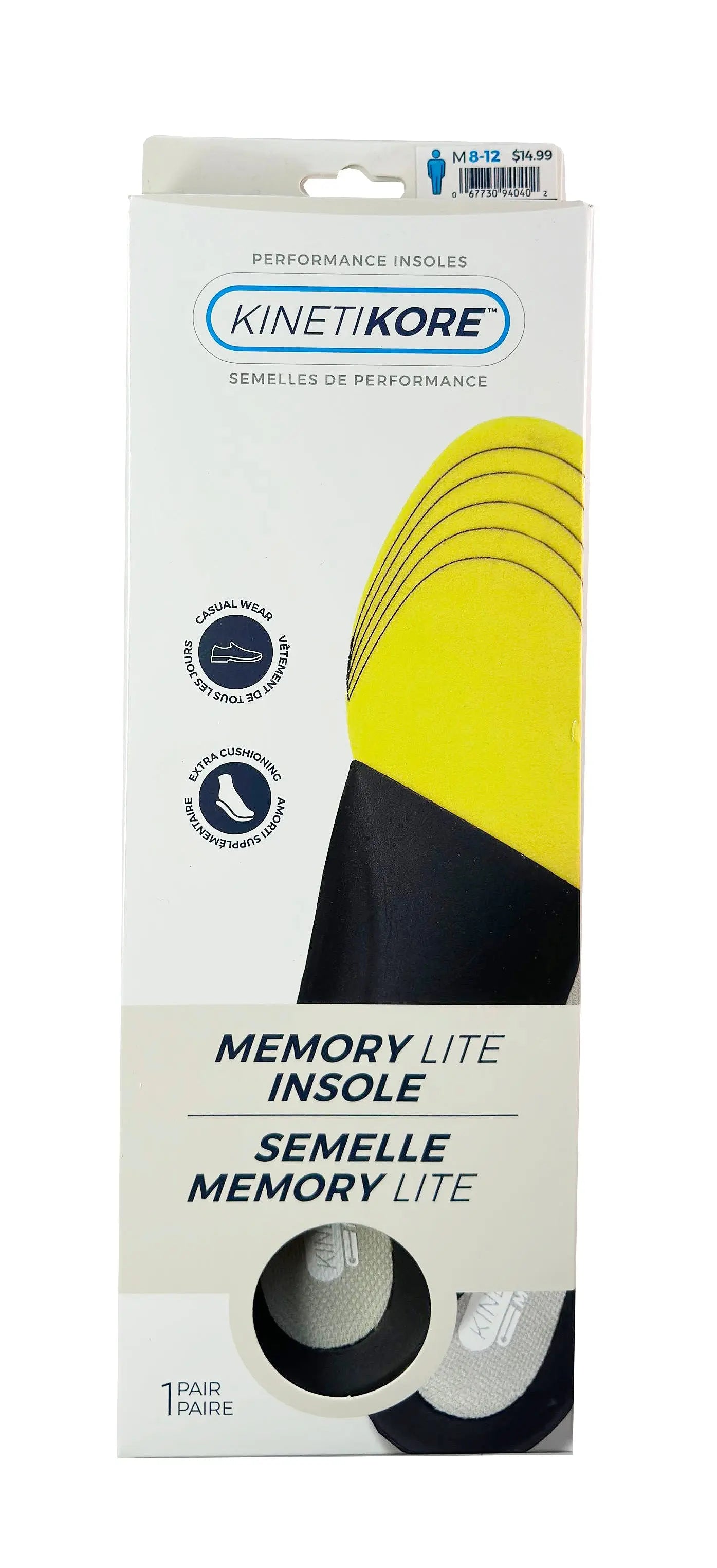 Walter’s Memory Lite Insole Packed View – Breathable Slim Memory Foam with ECOFRESH Odour Control