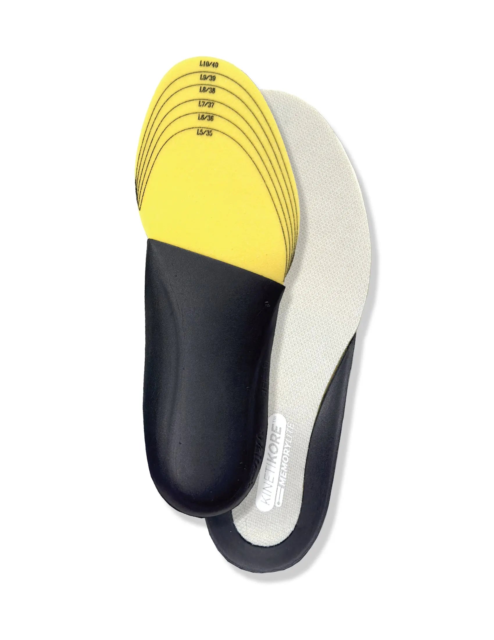 Pair of Walter’s Kinetikore Memory Lite Insoles – Cushioned Footbed with Supportive Heel Cup