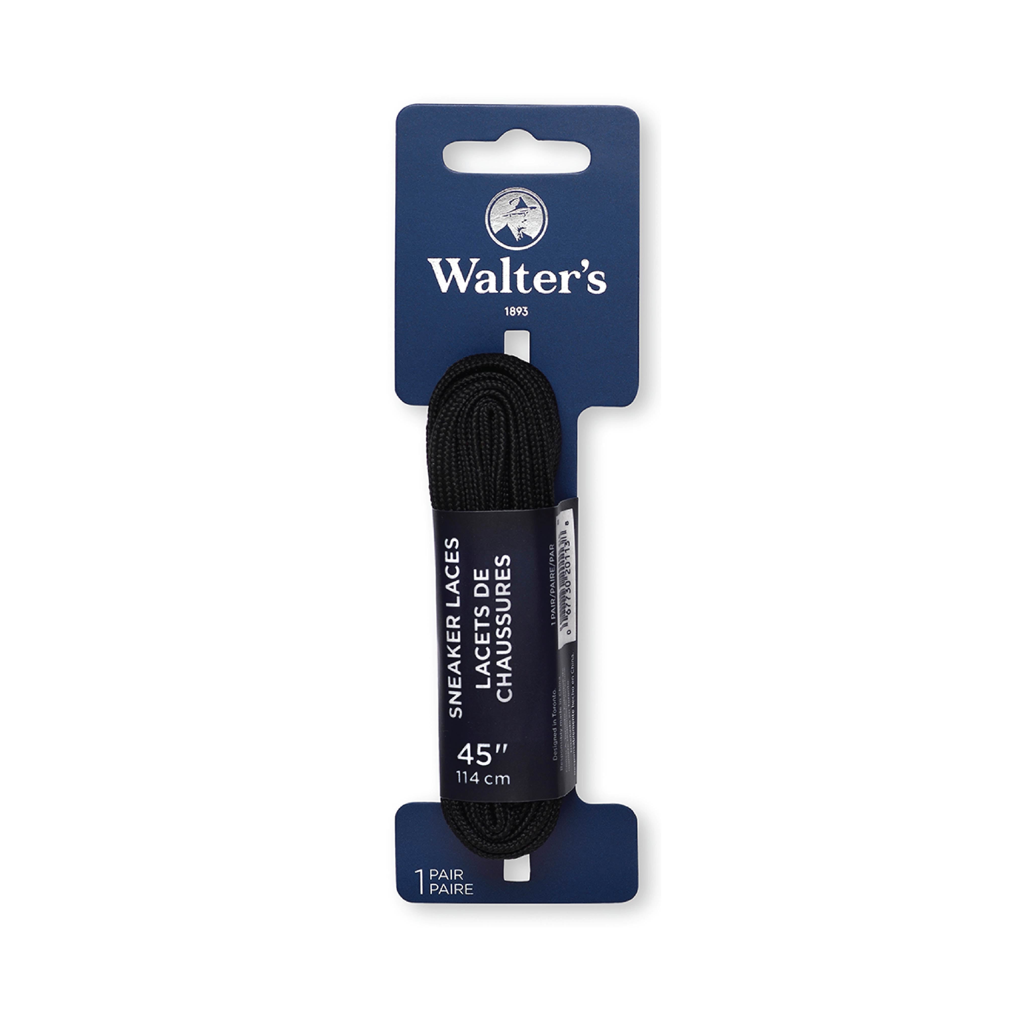 Walter’s Sneaker Lace – Durable Unisex Shoelaces for Casual Sneakers and Everyday Footwear-black-45''