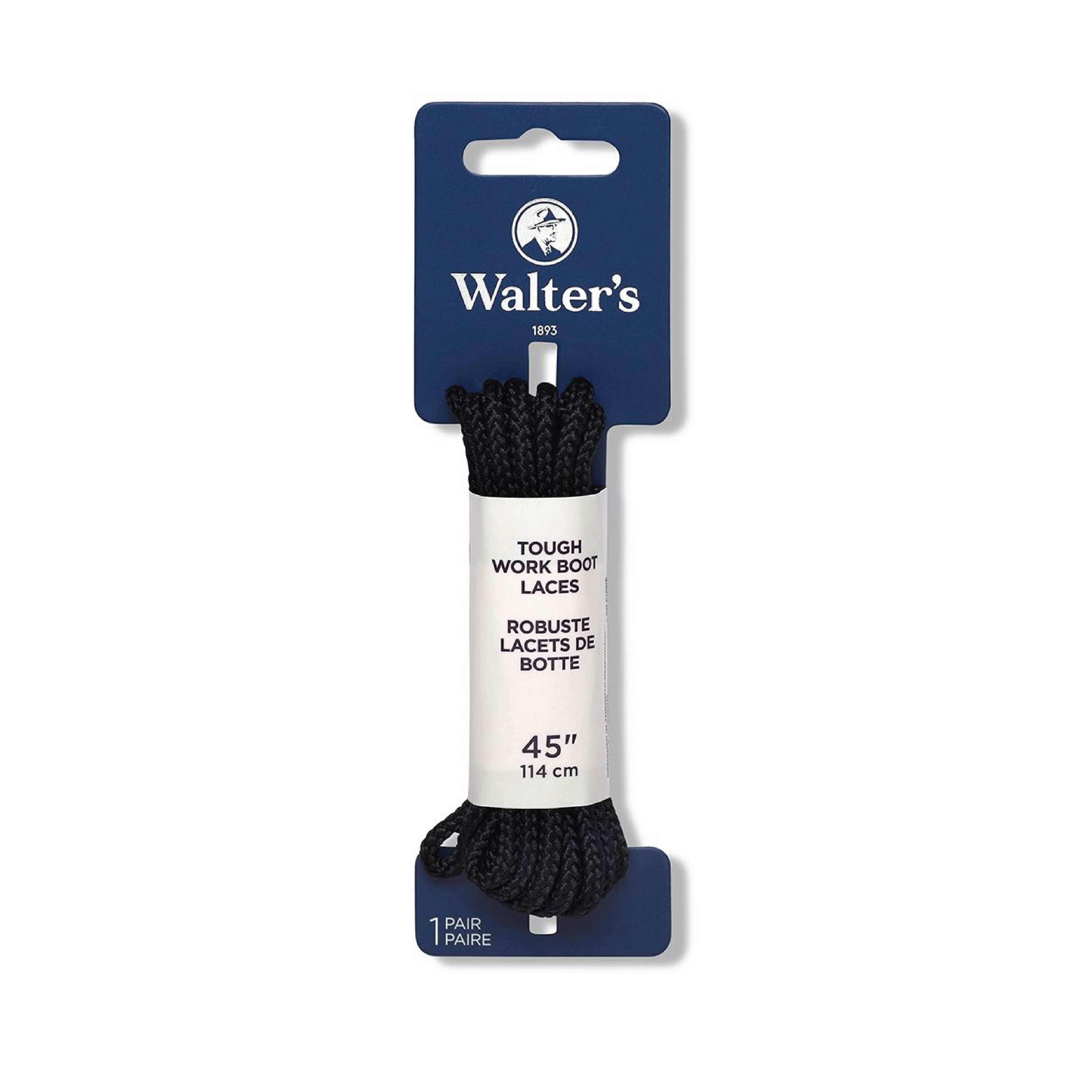 Walter’s Tough Lace – Reinforced Heavy‑Duty Shoelaces Built for Boots, Hiking & Work Shoes-45-Black''