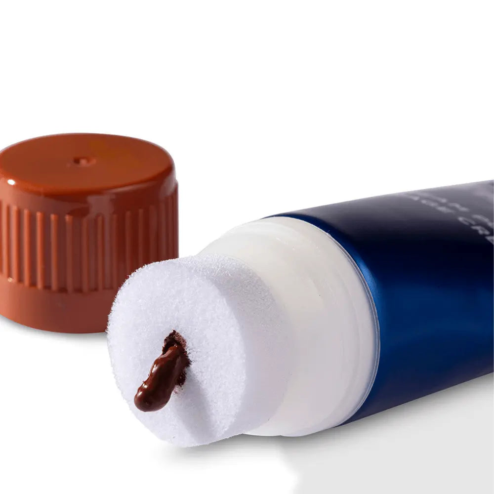 Walter's Leather Cream brown Polish with Built-in Sponge Applicator for Easy Shoe Polishing